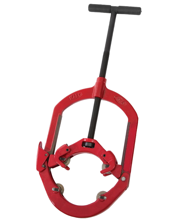 REED Manufacturing hinged pipe cutter designed for cutting municipal water and sewer piping.