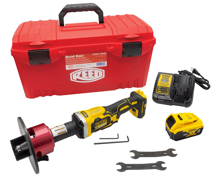 REED Bevel Boss REED Bevel Boss tool for accurate beveling of 2 inch and larger pipe for utility and construction applications.
