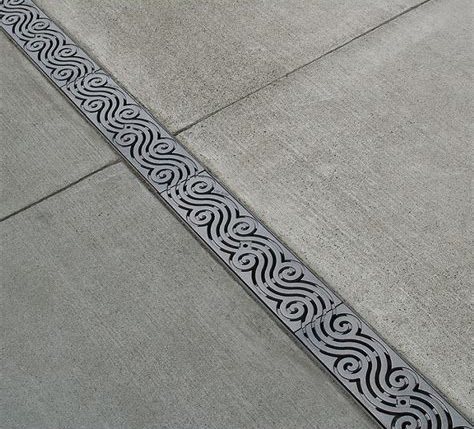 NDS Dura Slope channel drain with Iron Age cast iron grate